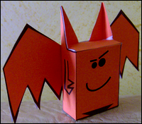 Paper toy Halloween à imprimer gratuit paper toys de chauve souris