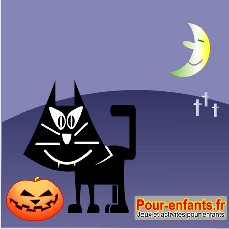 dessin de chat Halloween